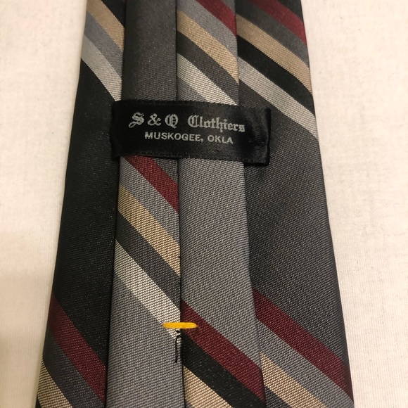 S&Q Clothiers Clip On Tie - Striped - Picture 7 of 8